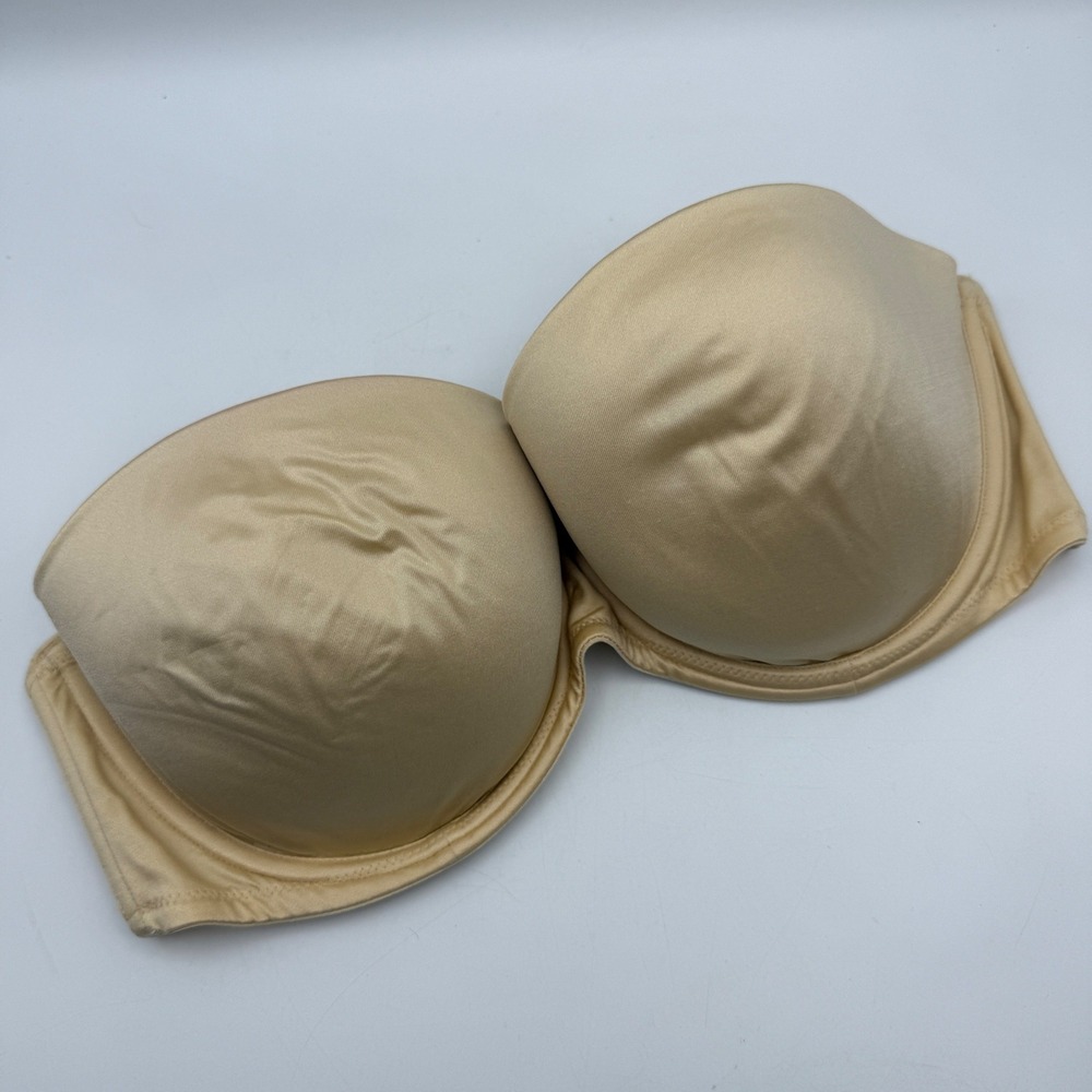 Victoria's Secret 38D Beige Yellow Strapless Convertible Push Up Bra